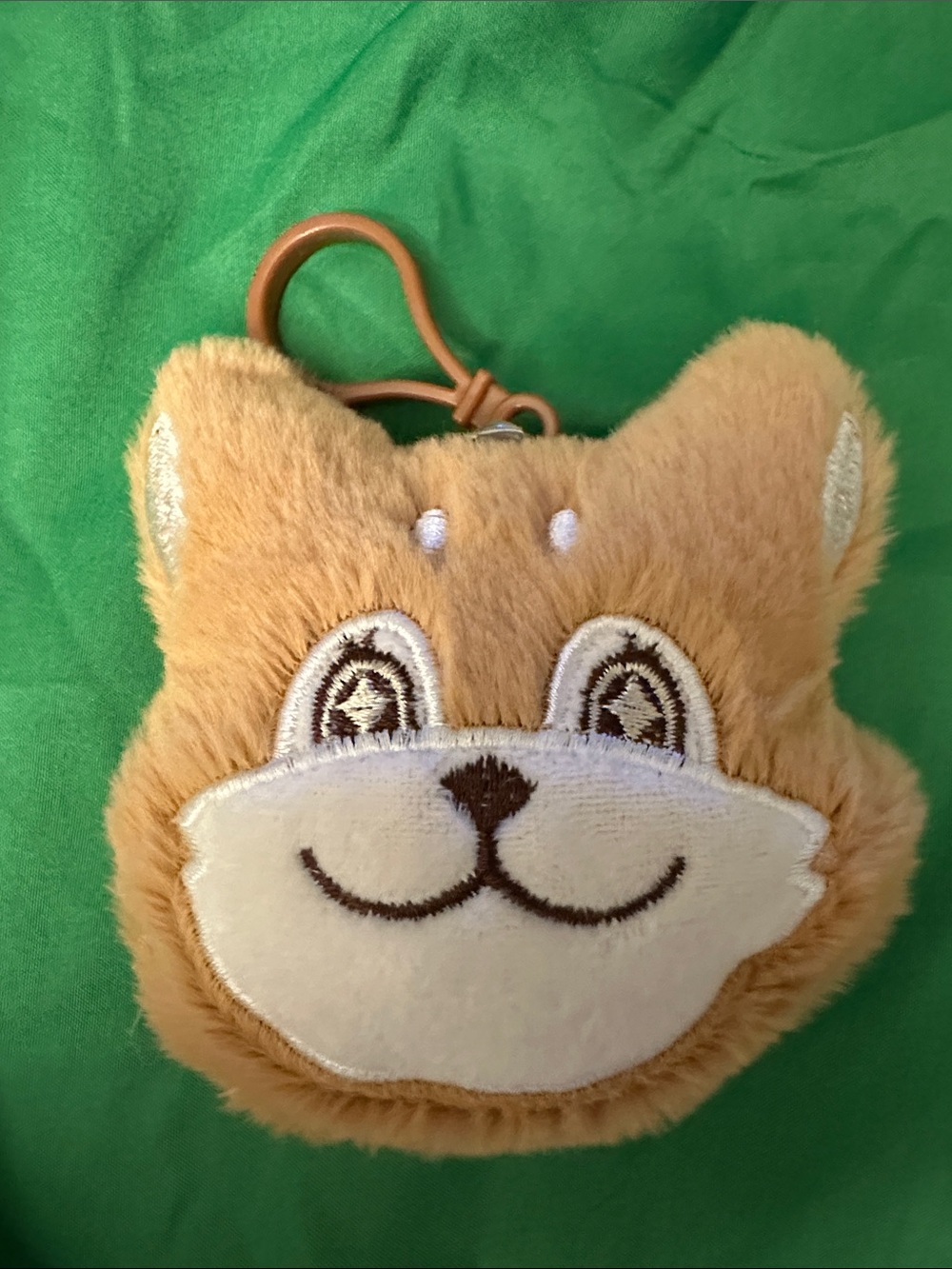 Plush dog plush Keychain - Tan